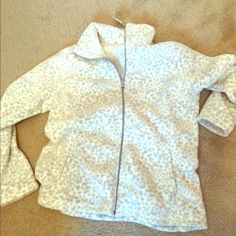 Fleece jacket grey/white size medium
